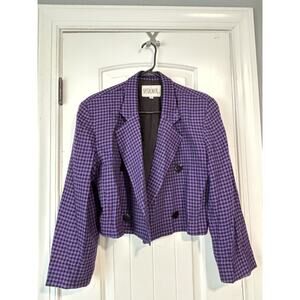 Vintage Spitalnick Womens Size 12 Jacket Purple Cropped‎ Style